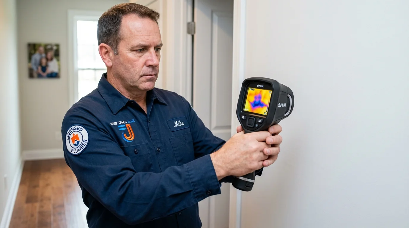 Thermal imaging leak detection by Johns Plumbing LLC in Raleigh